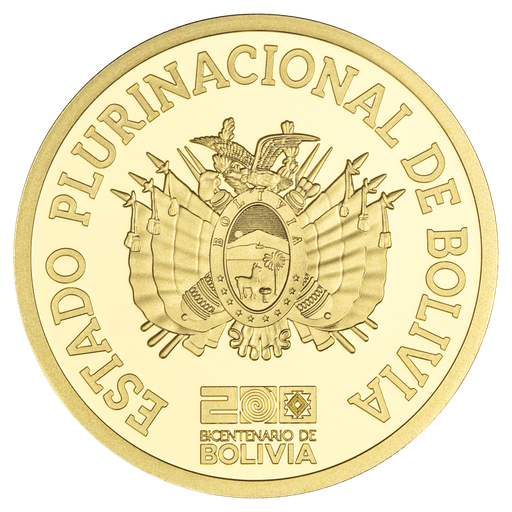 MONEDA CONMEMORATIVA DE ORO “BICENTENARIO DE BOLIVIA” - (PRECIO VARIABLE)